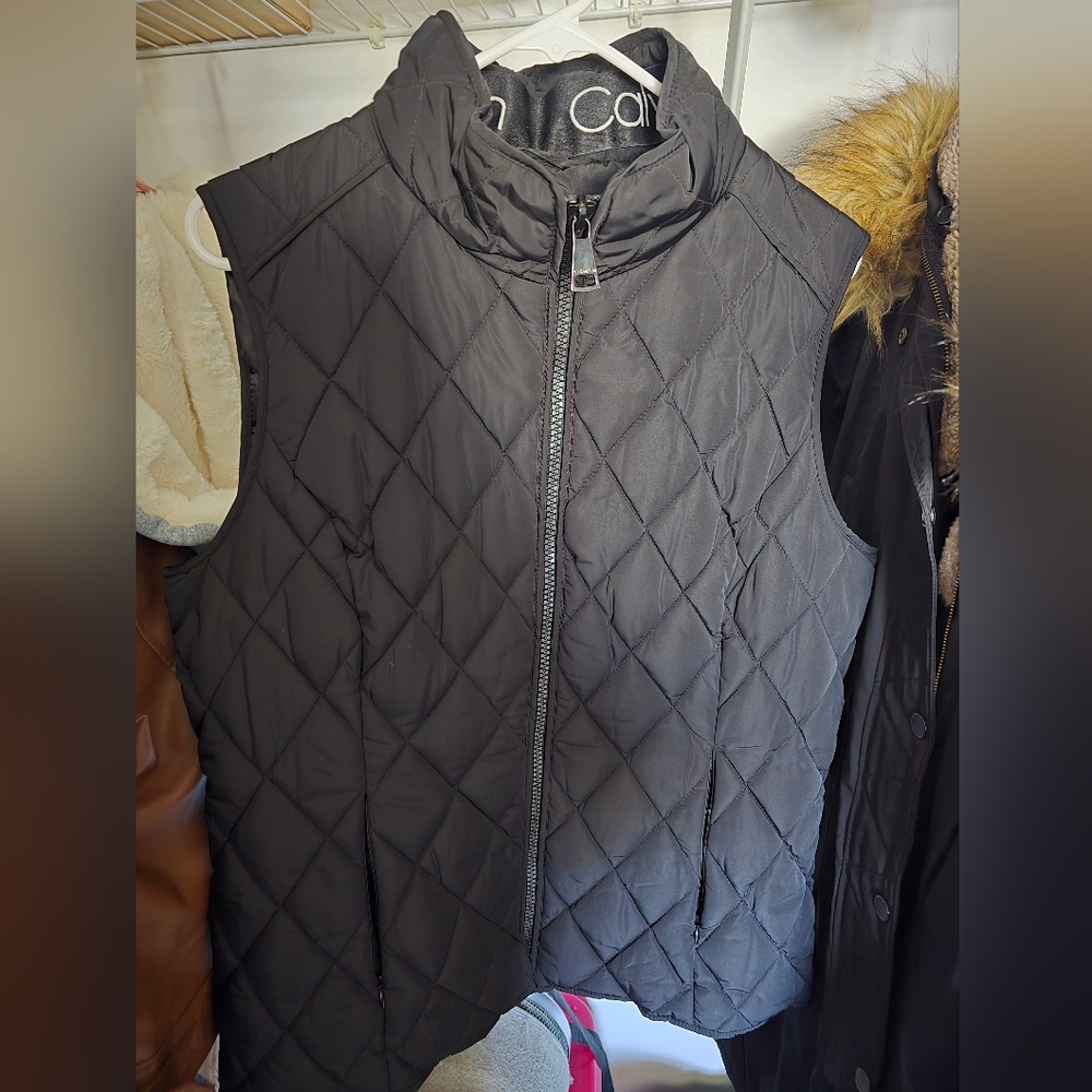 Calvin Klein Black Logo-Trim Jacket